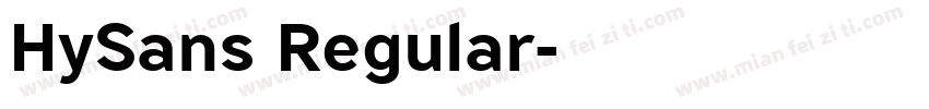 HySans Regular字体转换